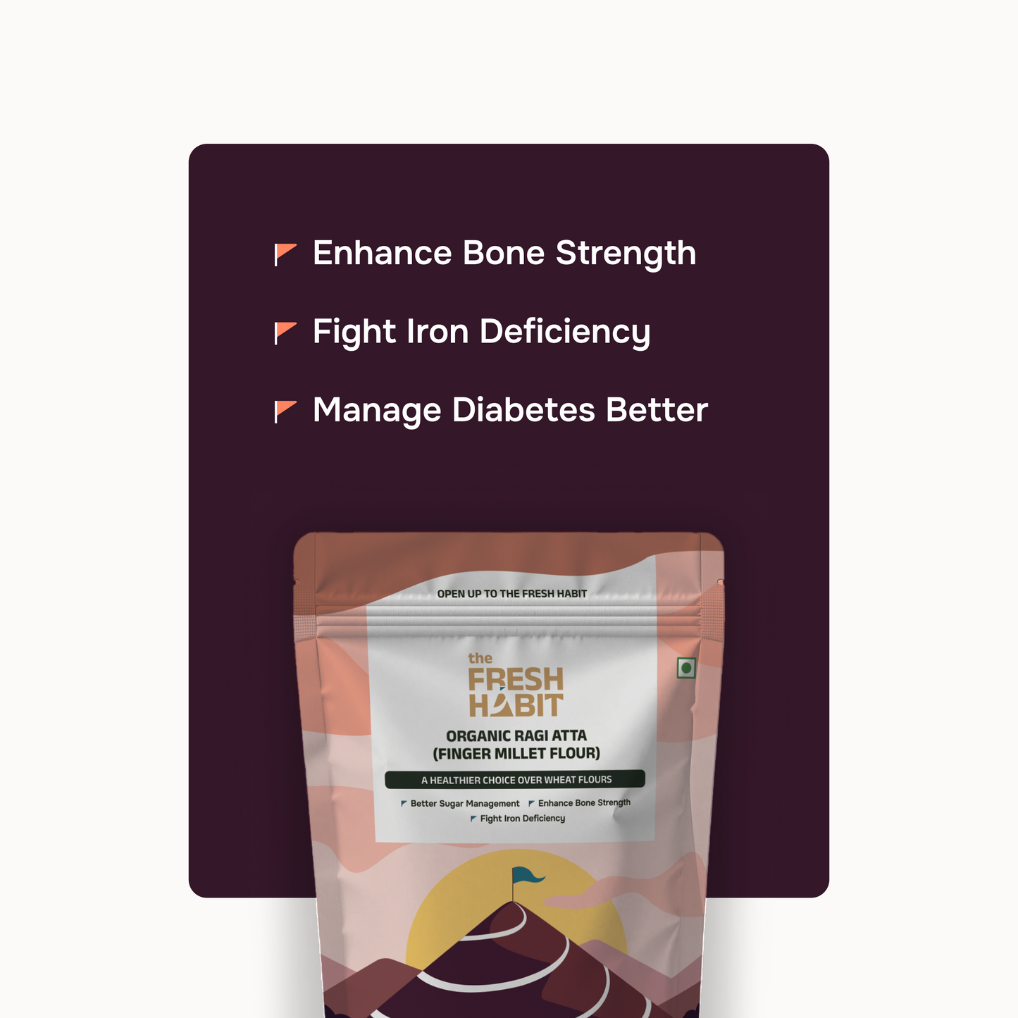 Organic Ragi Atta (Finger Millet Flour) 450g