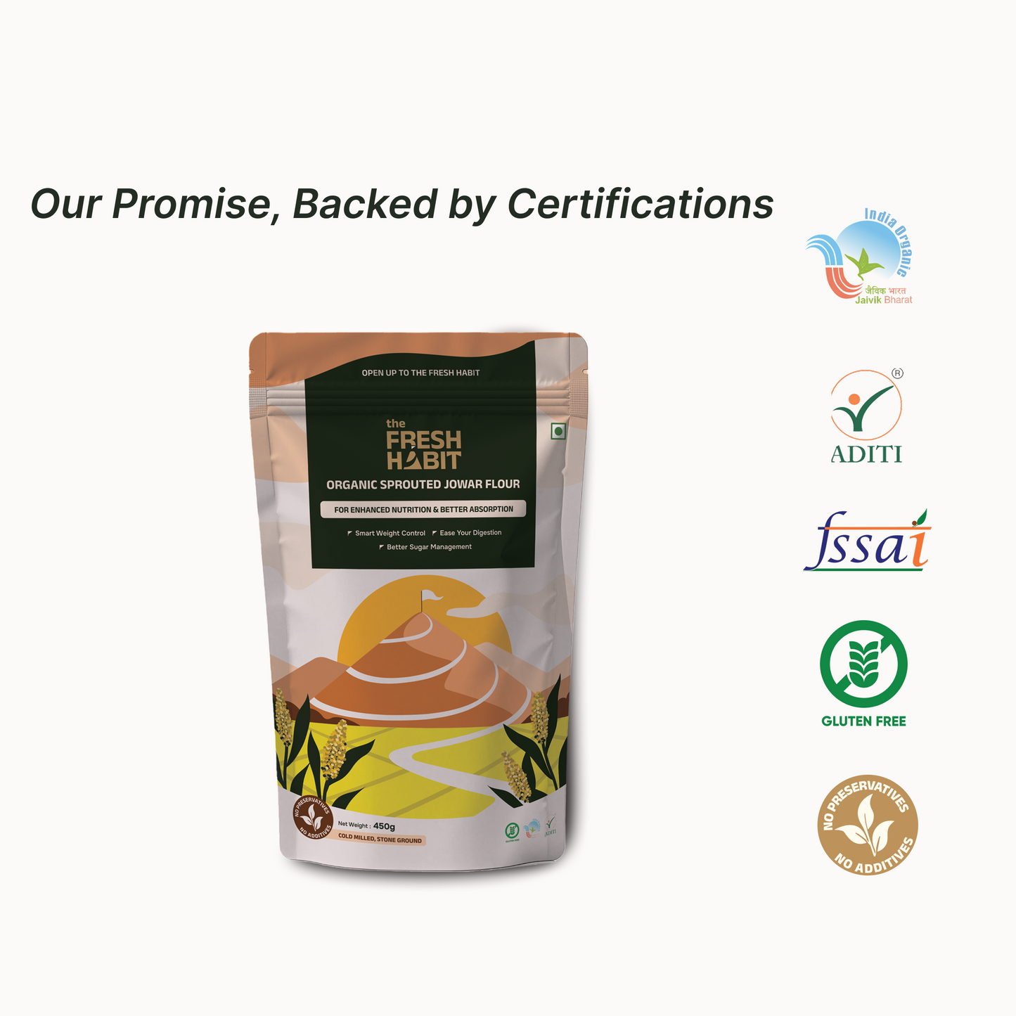 Organic Sprouted Jowar Flour 450g