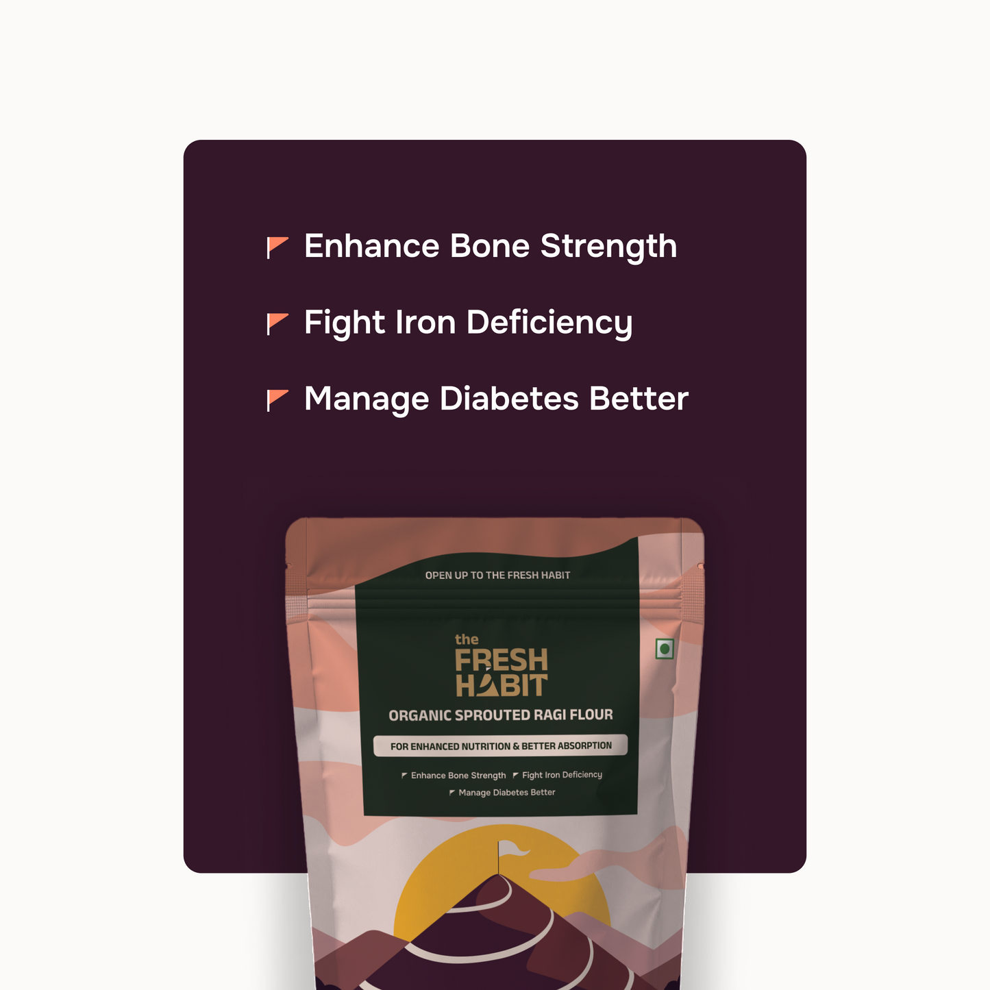 Organic Sprouted Ragi Flour 450g