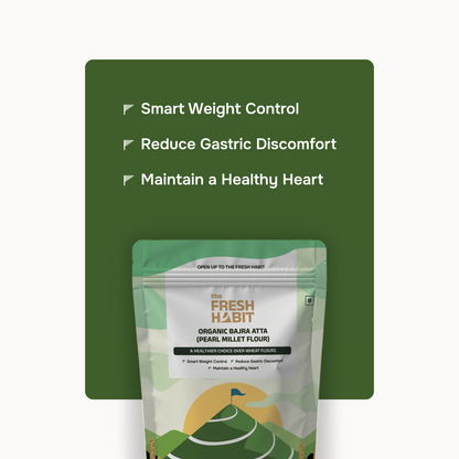 Organic Millet Flour Combo | Jowar Atta, Ragi Atta & Bajra Atta | Gluten Free | High Fibre Flours for Daily Cooking |450g × 3